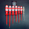 6-PIECE INSULATED STAINLESS STEEL SCREWDRIVER SET 1000V WERA 3160 i/7 WITH ELECTRICAL TEST SCREWDRIVER AND HOLDER 05022728001 L60020 1798
