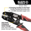 Kìm bấm cos có chốt tự hãm KLEIN TOOLS 3005CR - đầu cos bọc nhựa, 10-22 AWG