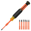 Tua vít cách điện nhiều đầu 6 trong 1 KLEIN TOOLS 32306INS, 1000 V, khóa đầu bit tự động