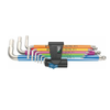 BỘ LỤC GIÁC THÉP KHÔNG RỈ NHIỀU MÀU SẮC WERA 3950/9 HEX-PLUS 9 CÂY 05022699001  có bi giữ chống rơi ốc