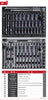 TỦ DỤNG CỤ ÔTÔ DT AUTO TOOLS AU875: 7 ngăn, 398 chi tiết dụng cụ.