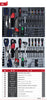 TỦ DỤNG CỤ ÔTÔ DT AUTO TOOLS AU890: 8 ngăn, 500 chi tiết dụng cụ.