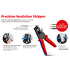 Kìm tuốt dây chính xác lưỡi định hình KNIPEX 12 12 15, 6 / 10 / 16 mm², dài 205 mm