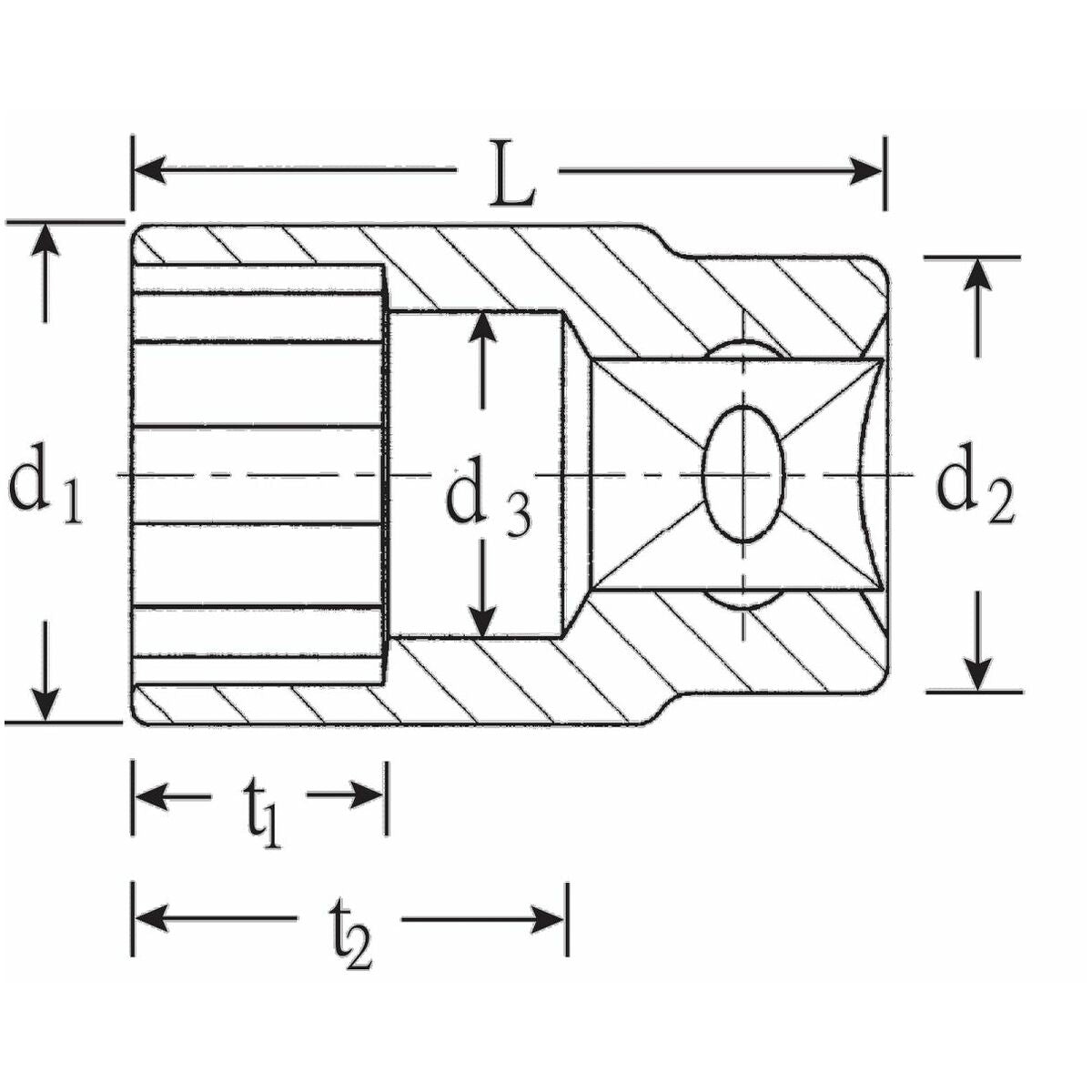 ĐẦU SOCKET 12 CẠNH, 1/2 INCH STAHLWILLE 32MM
 | 03010032