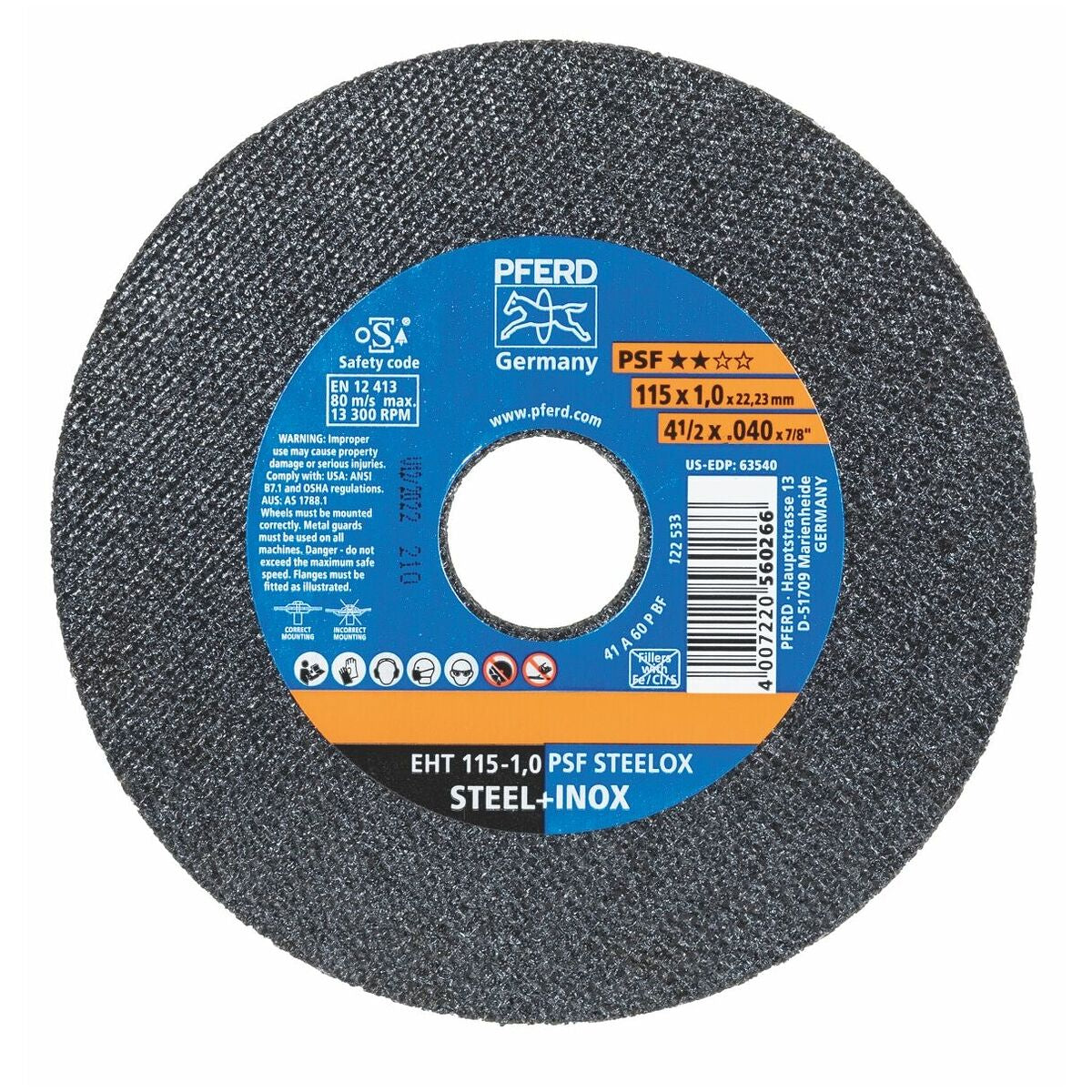 PFERD CUTTING DISC 115MMX1MM (22.23MM CORE) PSF STEELOX EXTRA THIN 115 MM | 4007220560266 












 Application Table