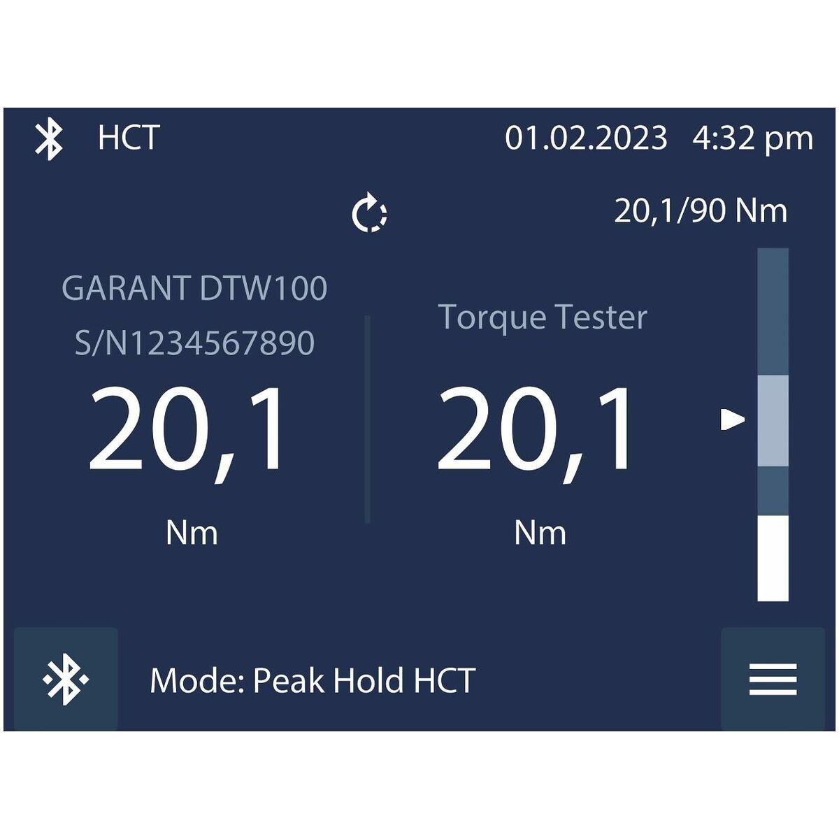 Máy phân tích mô men xoắn điện tử HCT 50 N·m Garant