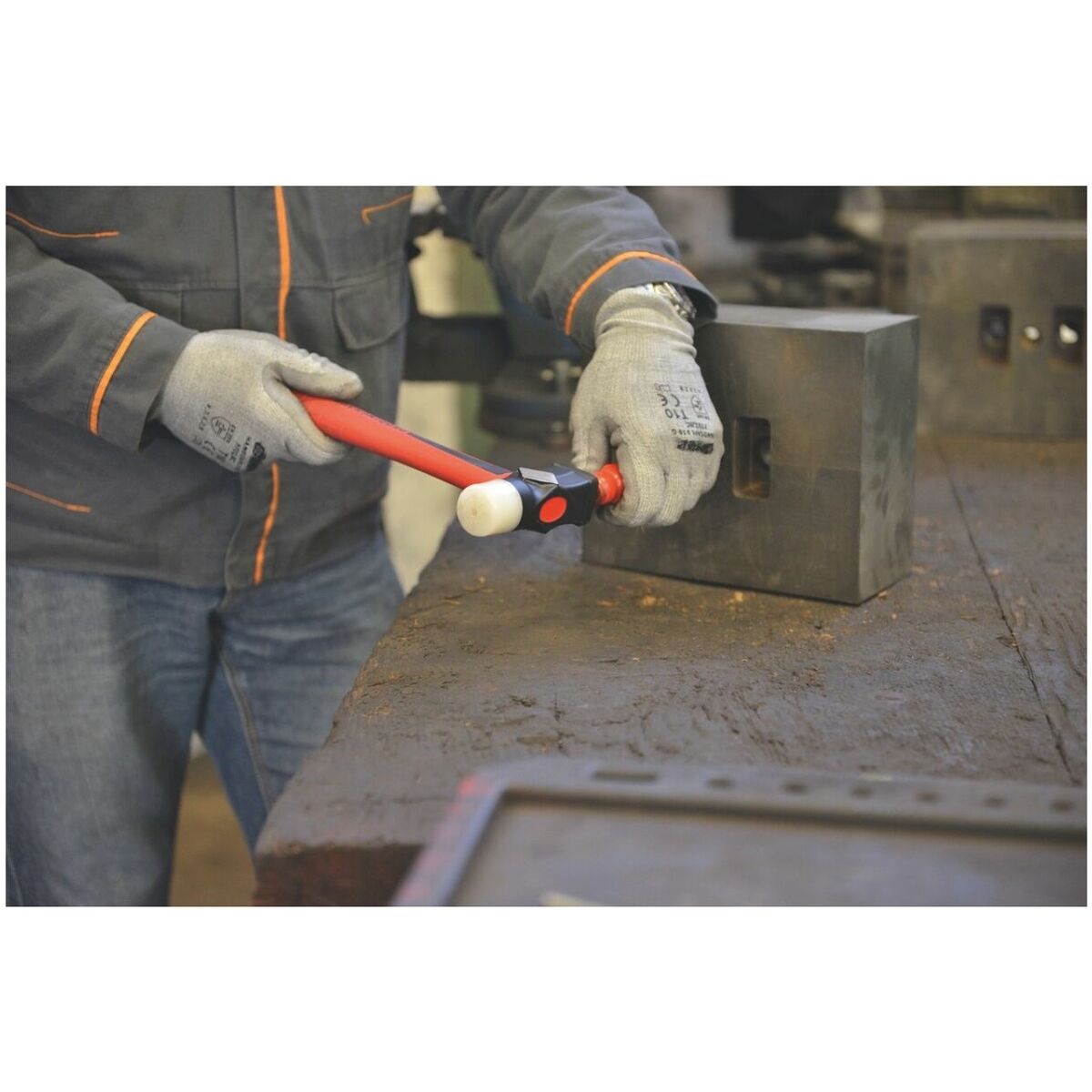 BÚA 40MM MOB PEDDINGHAUS 1 ĐẦU KIM LOẠI , 1 ĐẦU NHỰA ( THAY THẾ ĐƯỢC ) | 5039980040