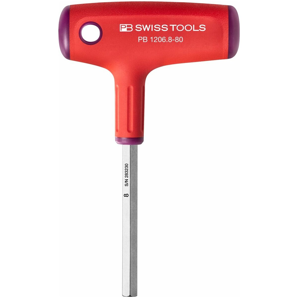 TAY CẦM CHỮ T LỤC GIÁC 6MM PB SWISS TOOLS 1206.8-80 L60060 3130