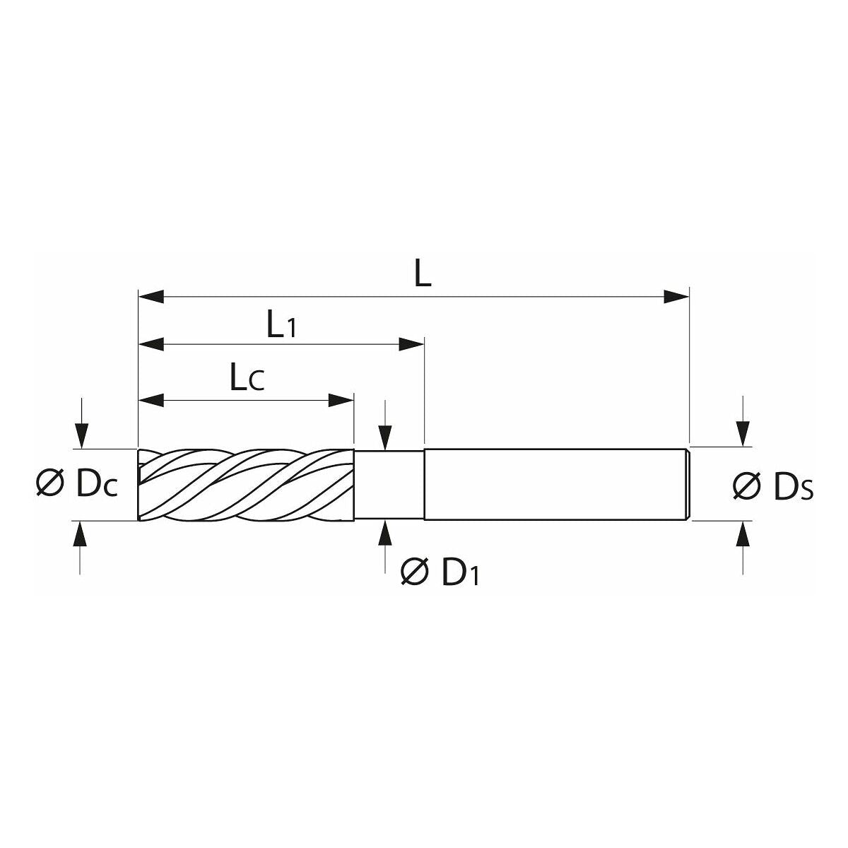 Dao phay phá thô hợp kim 4mm MTC/TPC Garant 202979 6