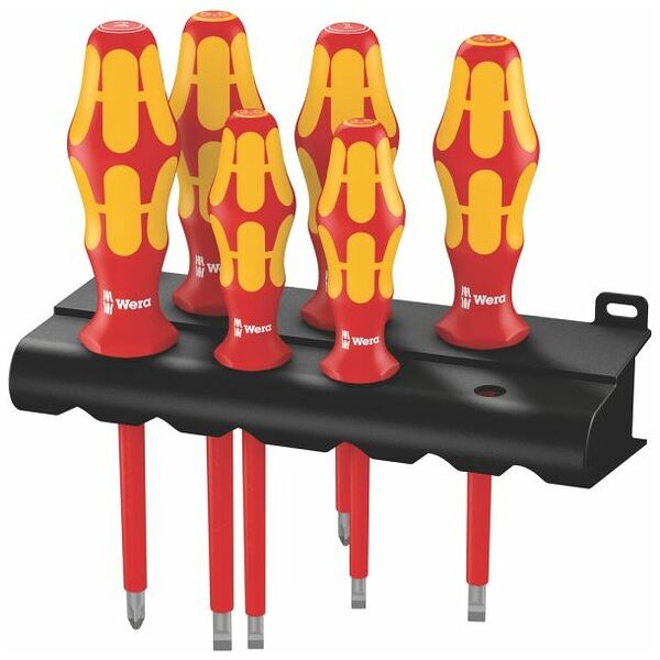 Bộ tua vít cách điện 6 cây kèm giá đỡ 160 i/6 Wera  05006145001