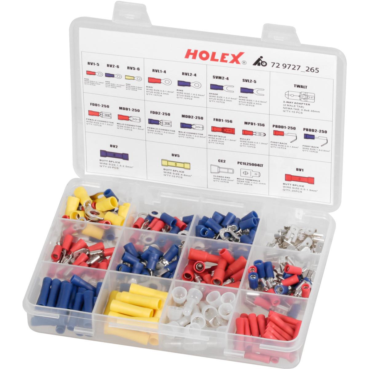 CABLE LUGS, PLUGS, AND CONNECTORS SET, WITHOUT CRIMPING TOOL 265